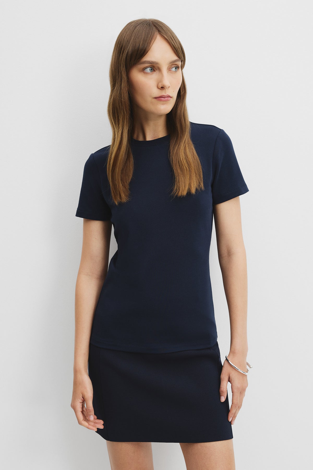 Australian Cotton Blend Fitted T-Shirt