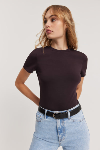Australian Cotton Blend Fitted T-Shirt
