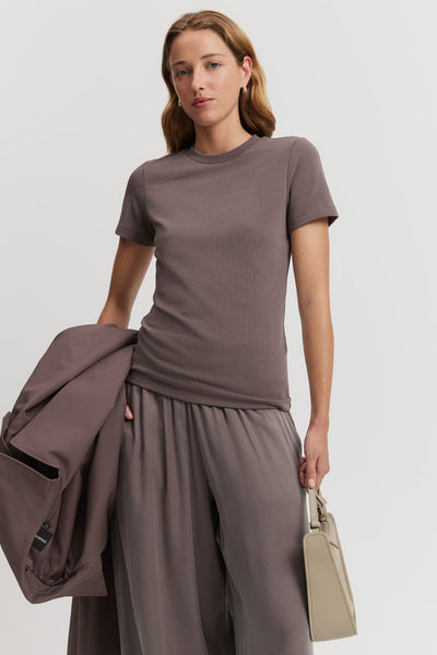 Australian Cotton Blend Fitted T-Shirt