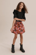 Cotton Slub Frill T-Shirt