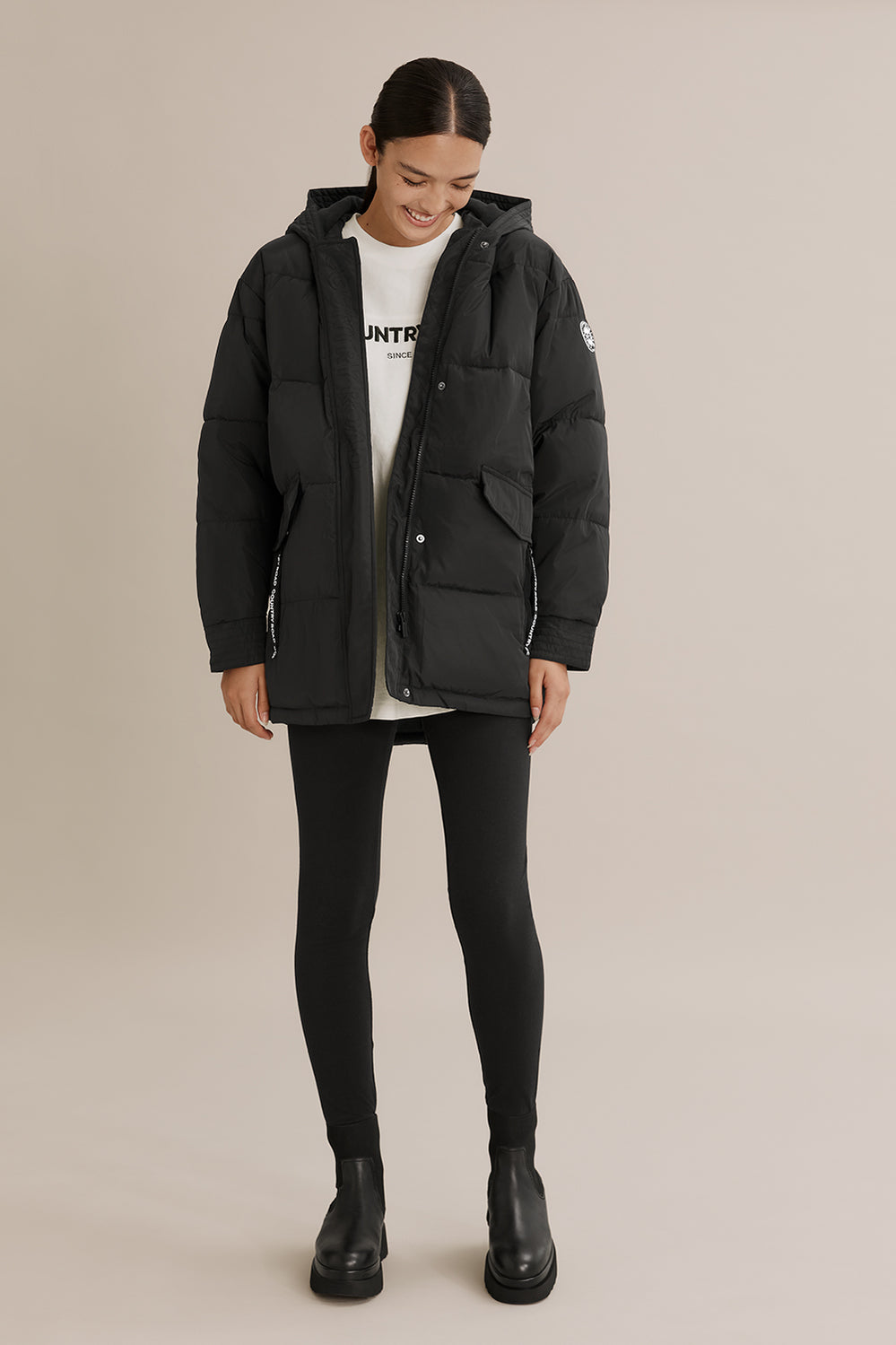 Teen Polyester Logo Puffer