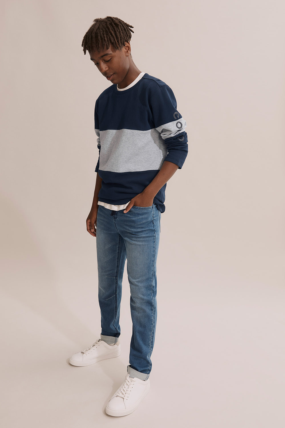 Teen Cotton Block Stripe T-Shirt