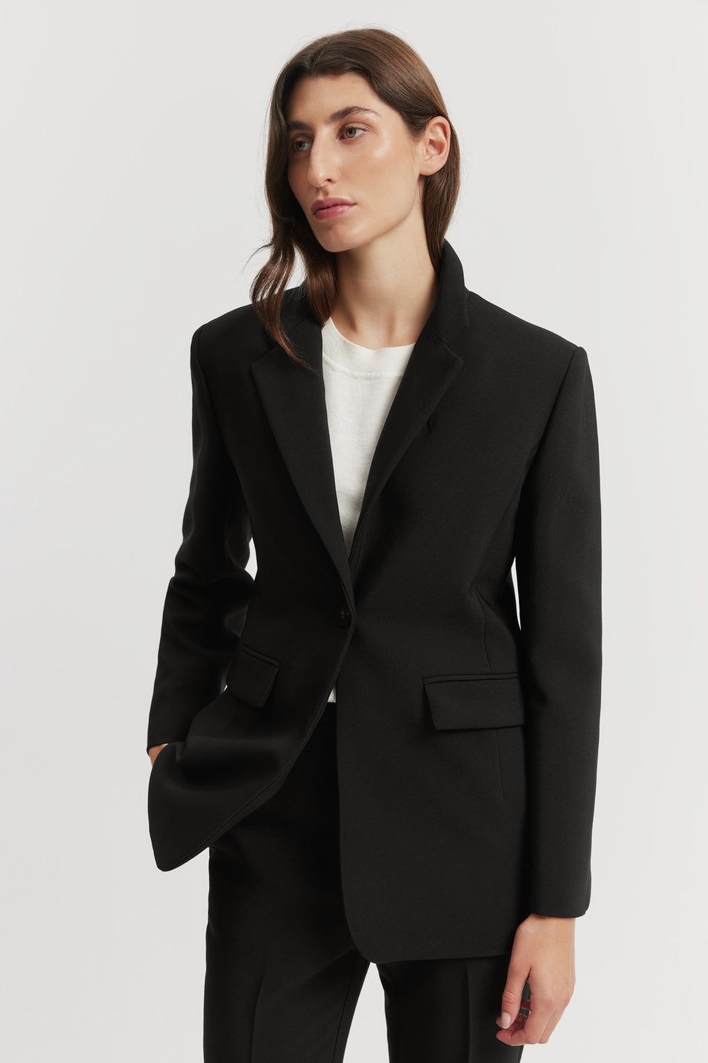 Structured Single-Breasted Blazer