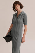 Cotton Modal Polo Dress