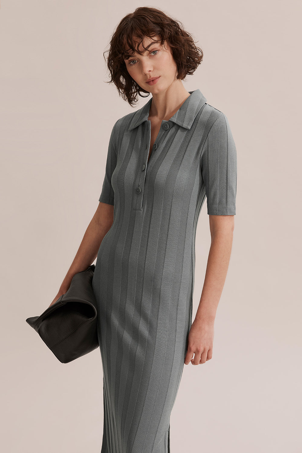Cotton Modal Polo Dress