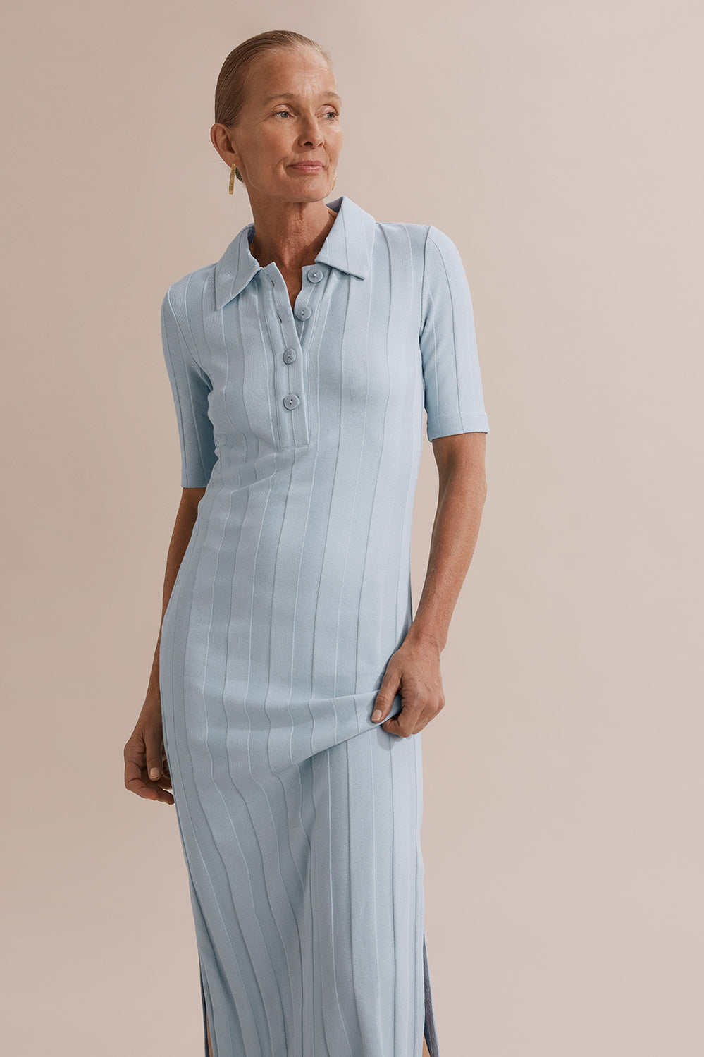 Cotton Modal Polo Dress