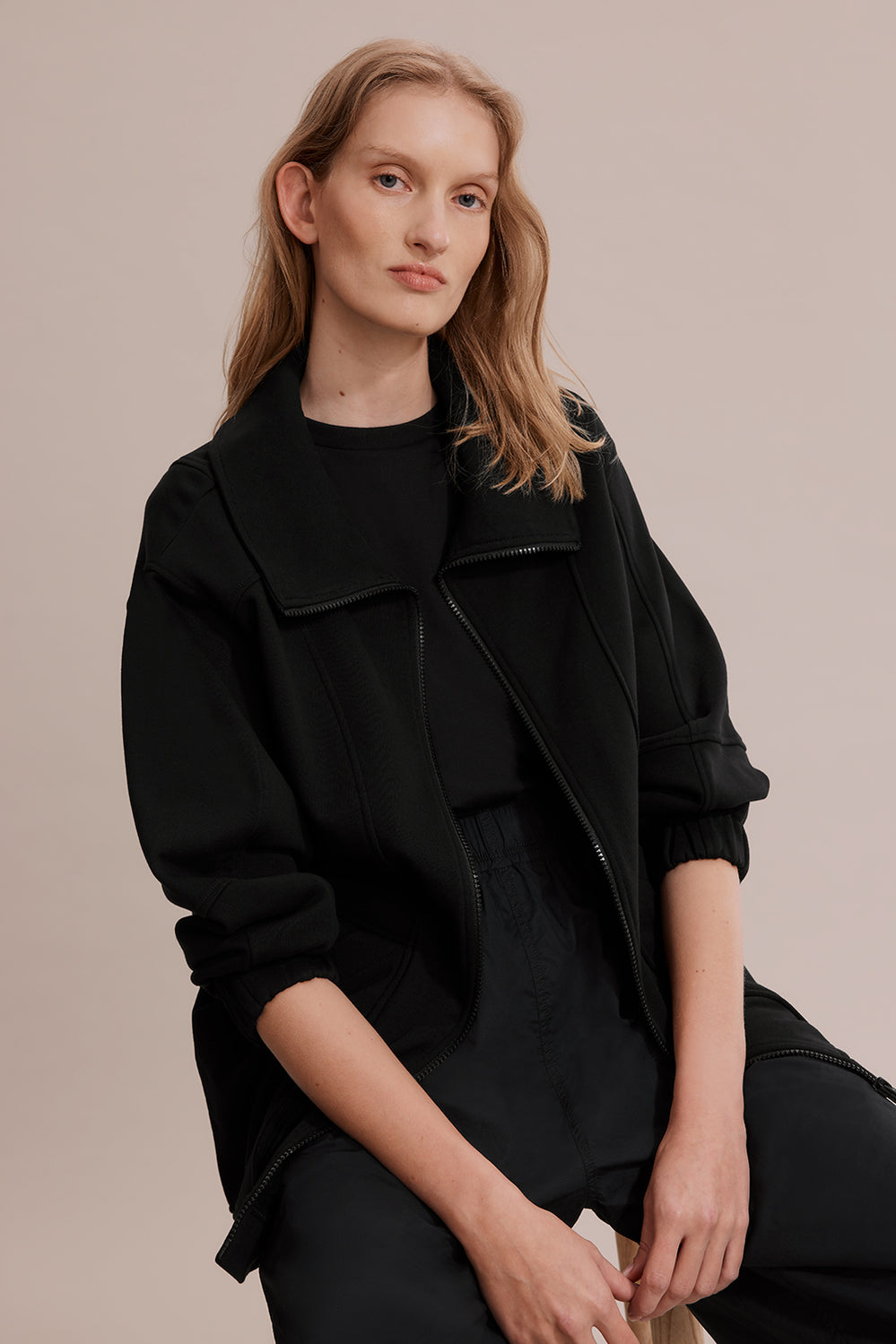 Cotton Zip-Through Sweat