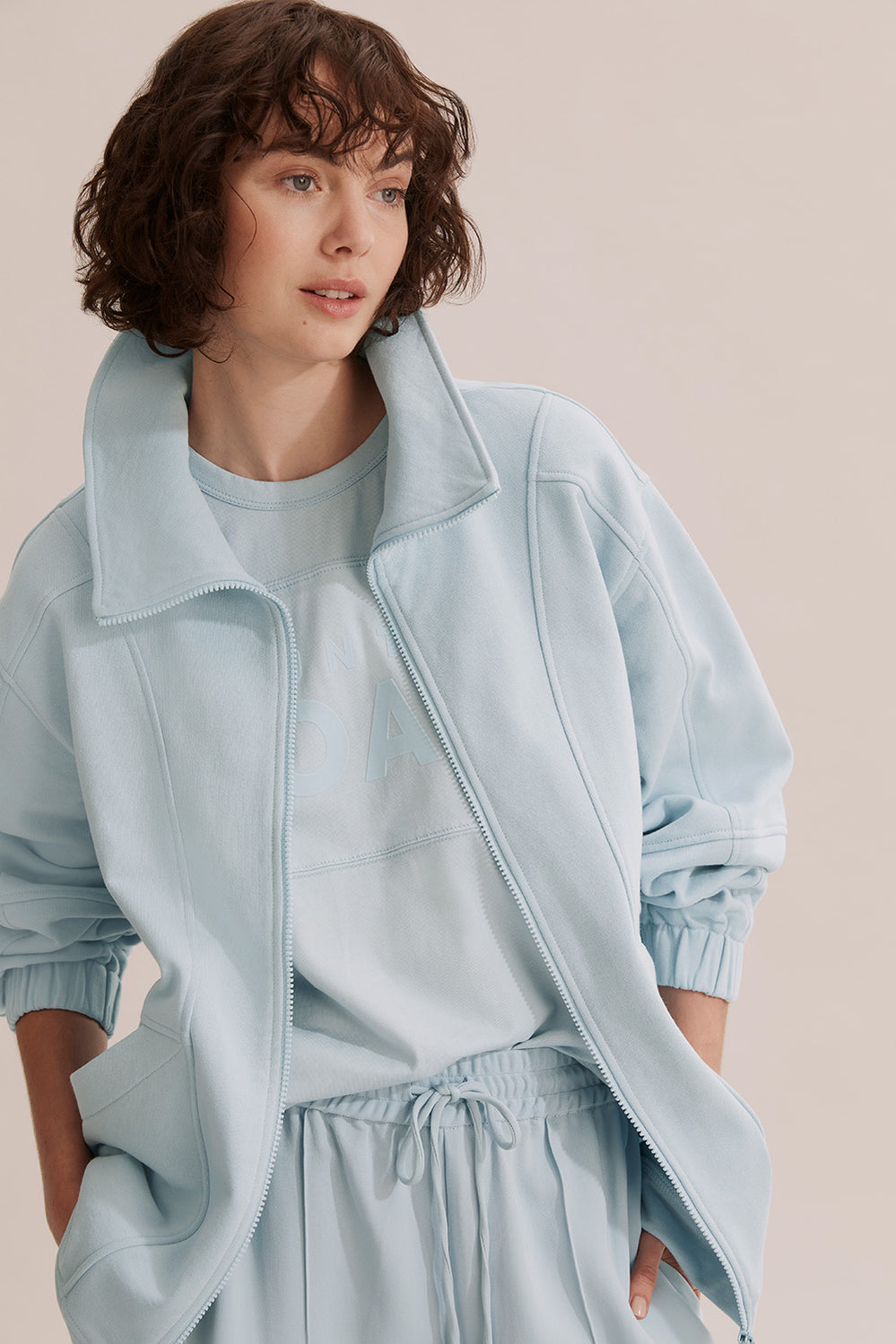 Cotton Zip-Through Sweat