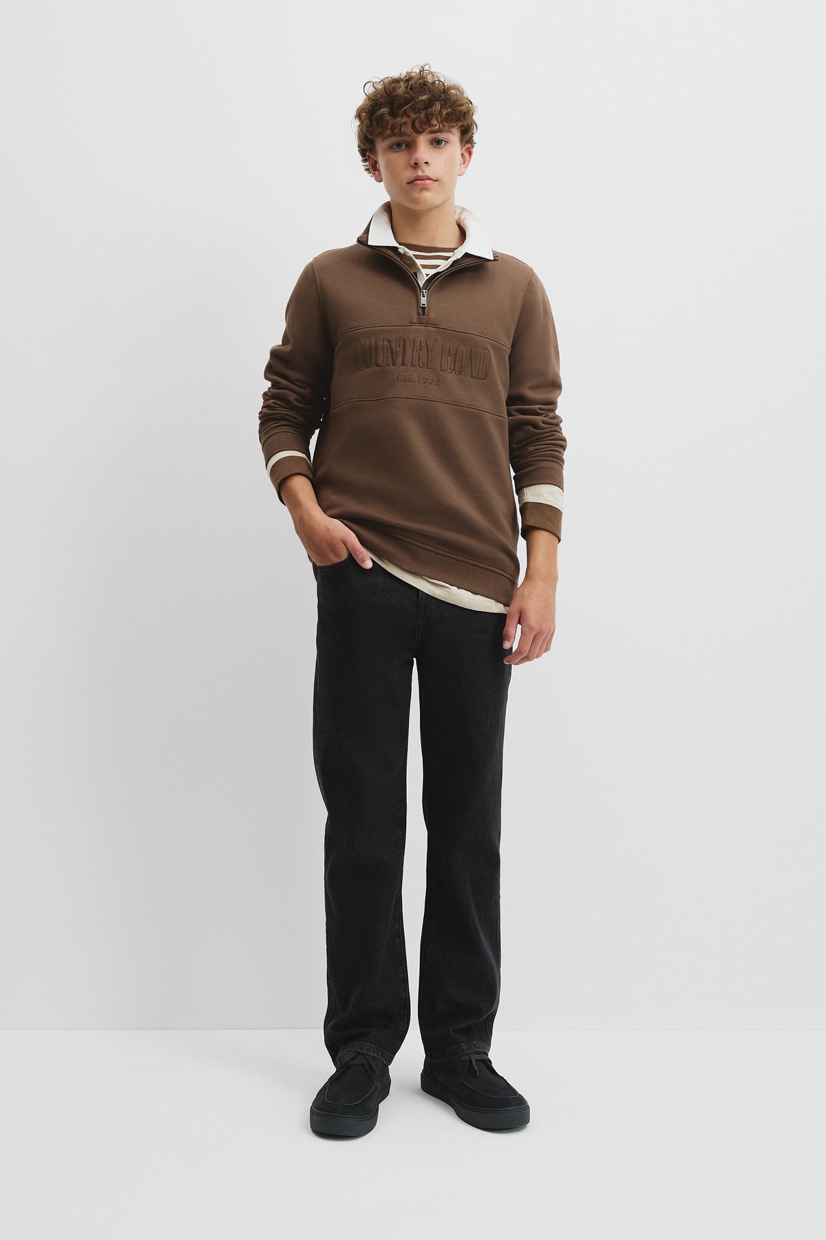 Teen Australian Cotton Heritage Half Zip Sweat
