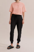 Cotton Rib Cuff Track Pant
