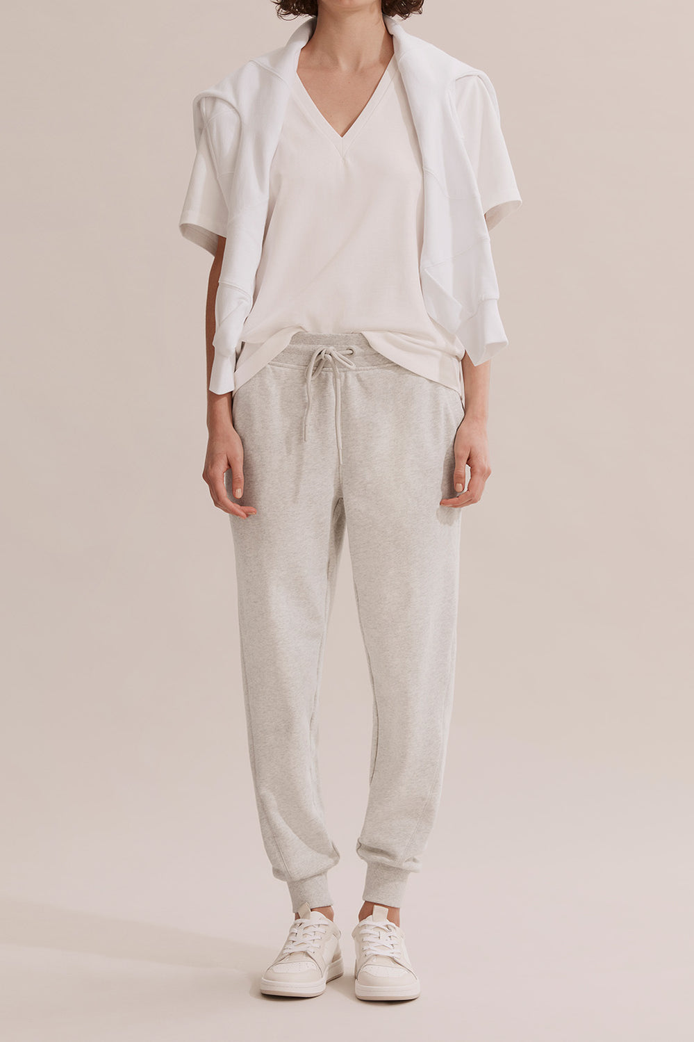Cotton Rib Cuff Track Pant