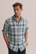 Regular Fit Double Cloth Check Shirt