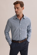 Slim Fit Mini Gingham Travel Shirt