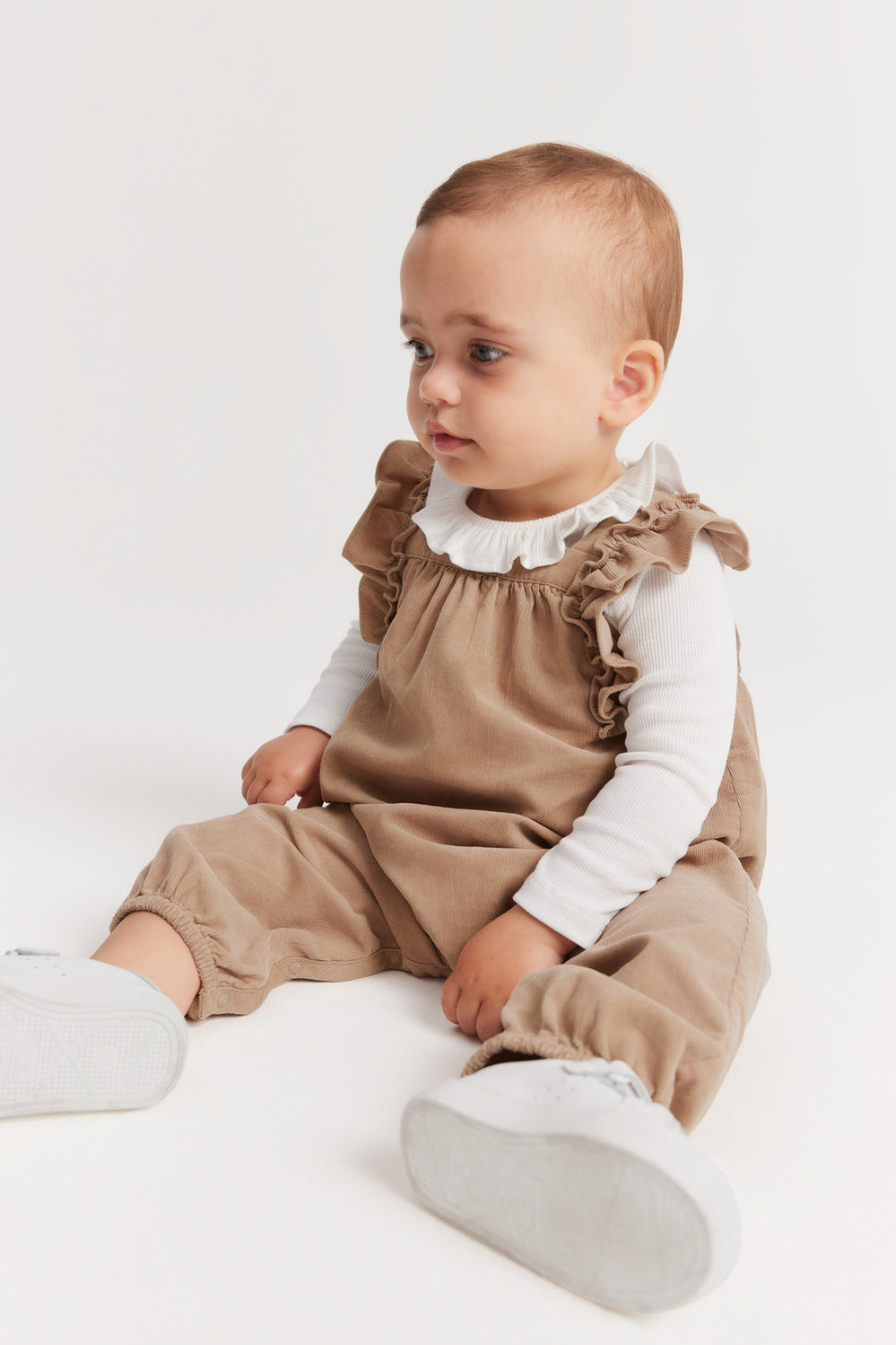 Corduroy Frill Jumpsuit