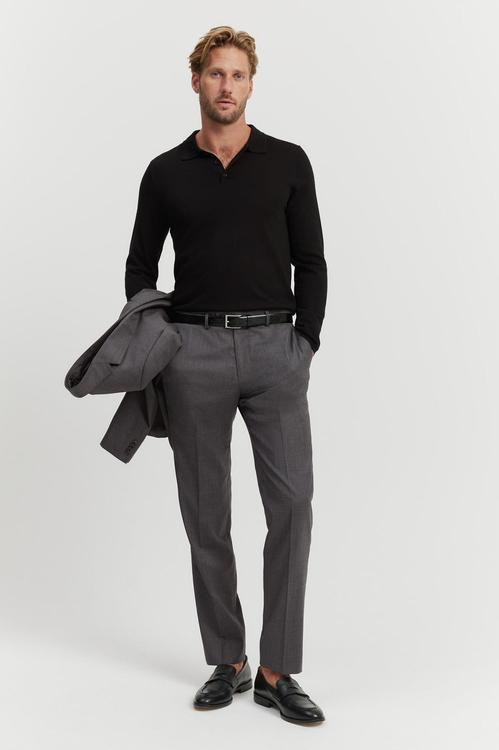 Merino Long Sleeve Polo