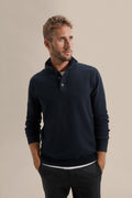 Cotton Textured Mock Neck Knit