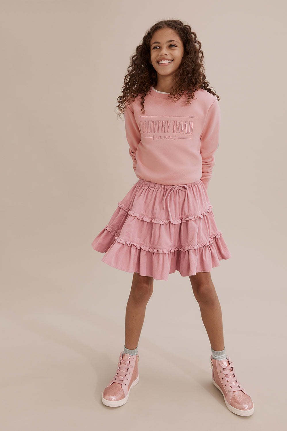 Tiered Cord Skirt