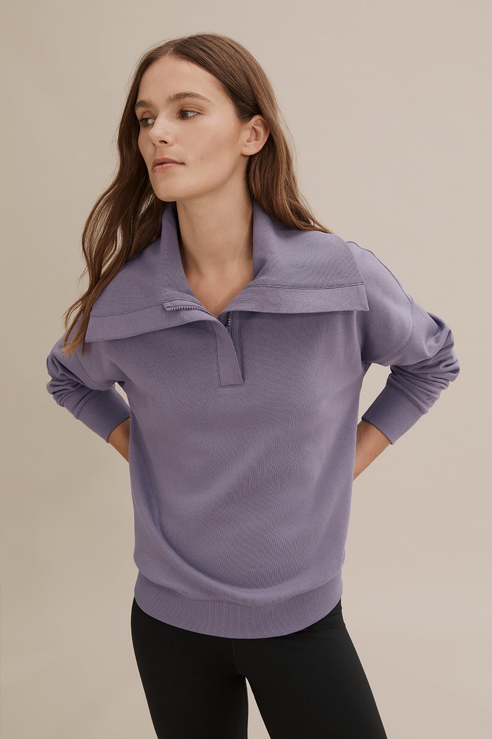 Cotton Large Collar Sweat