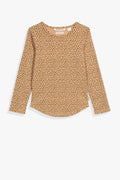 Cotton Leopard Rib T-Shirt