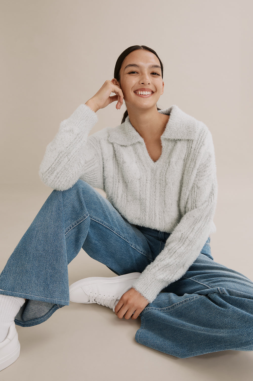 Teen Cable Knit Pullover