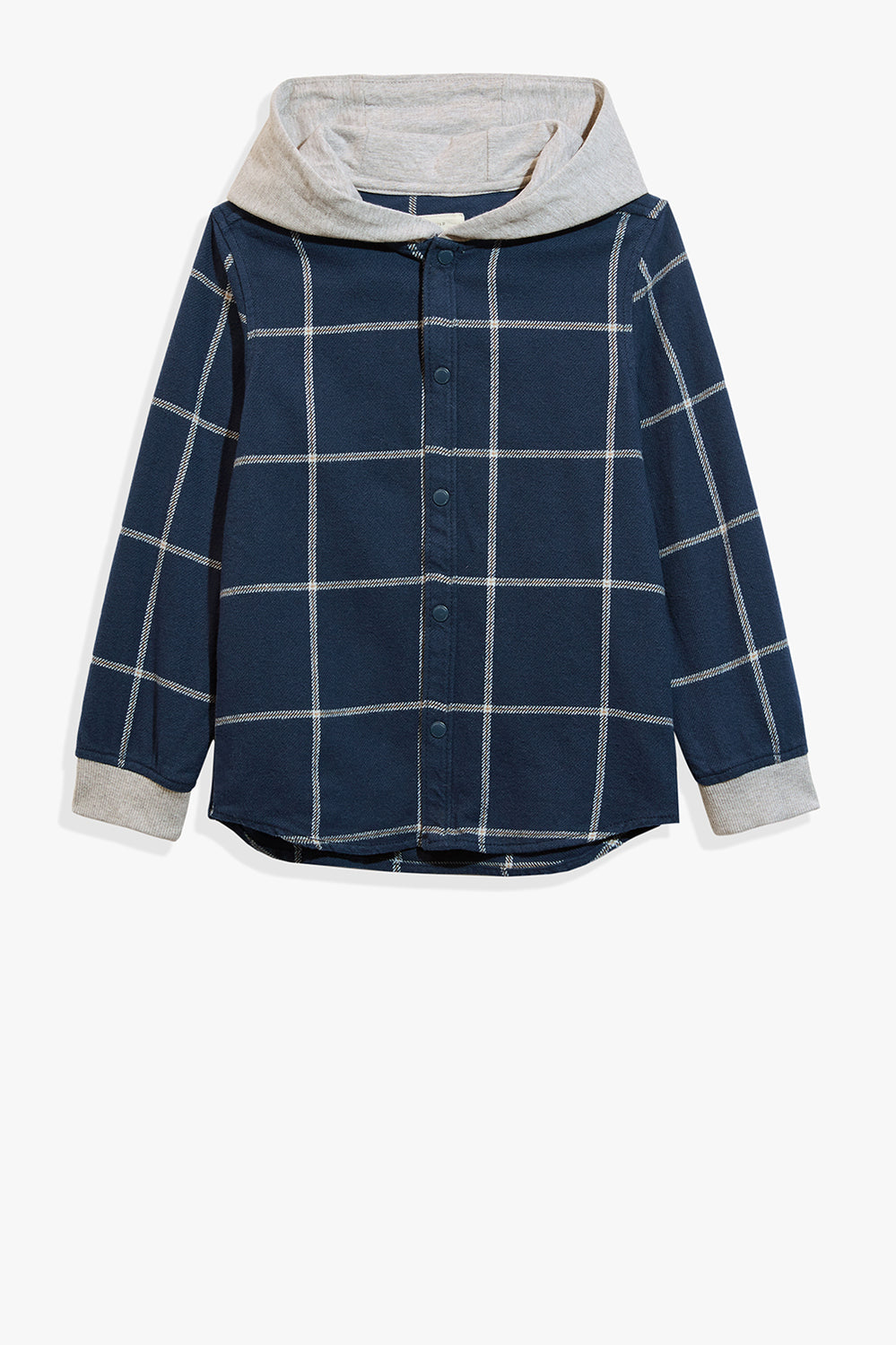 Check Hooded Shirt