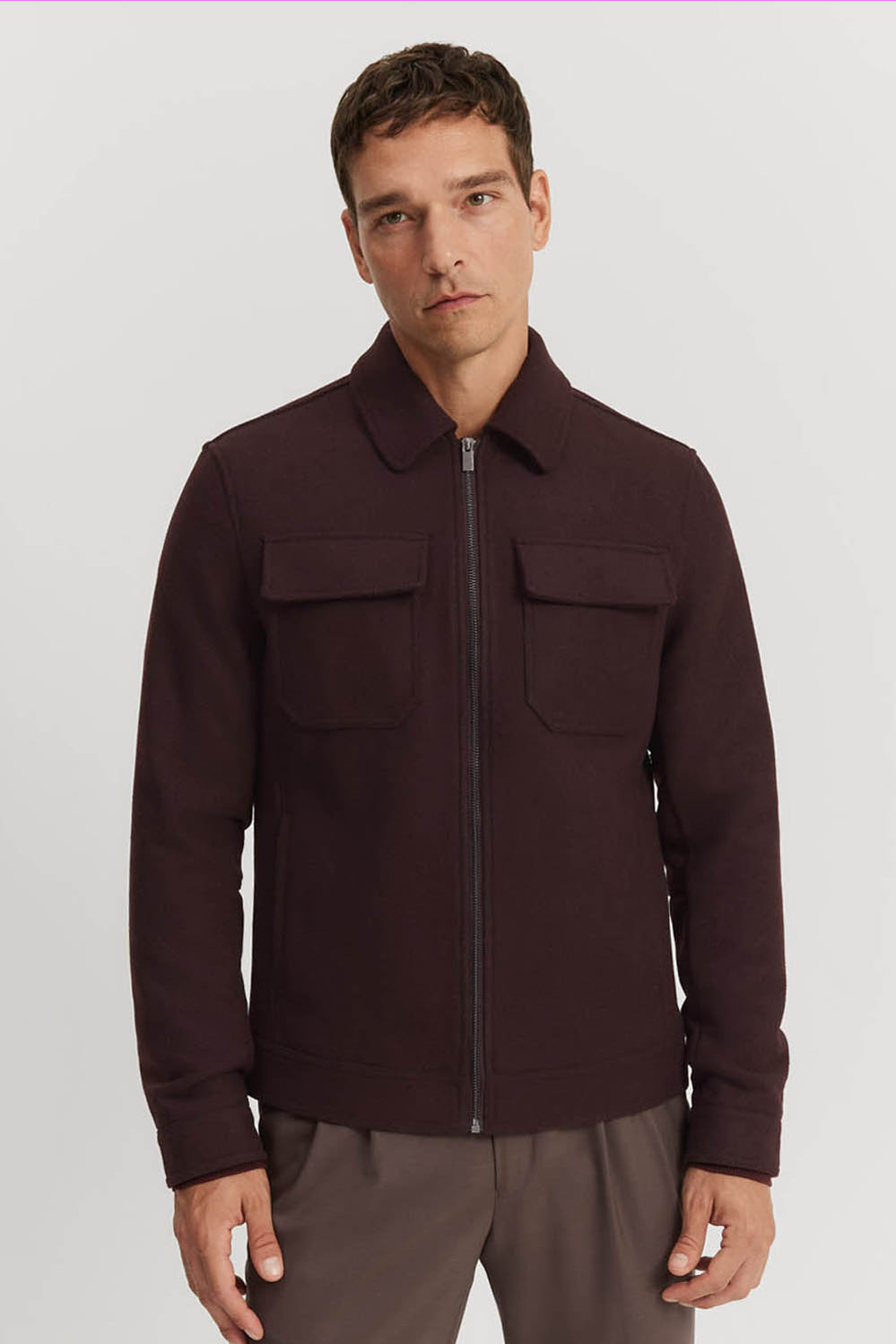Wool Blend Shirt Jacket