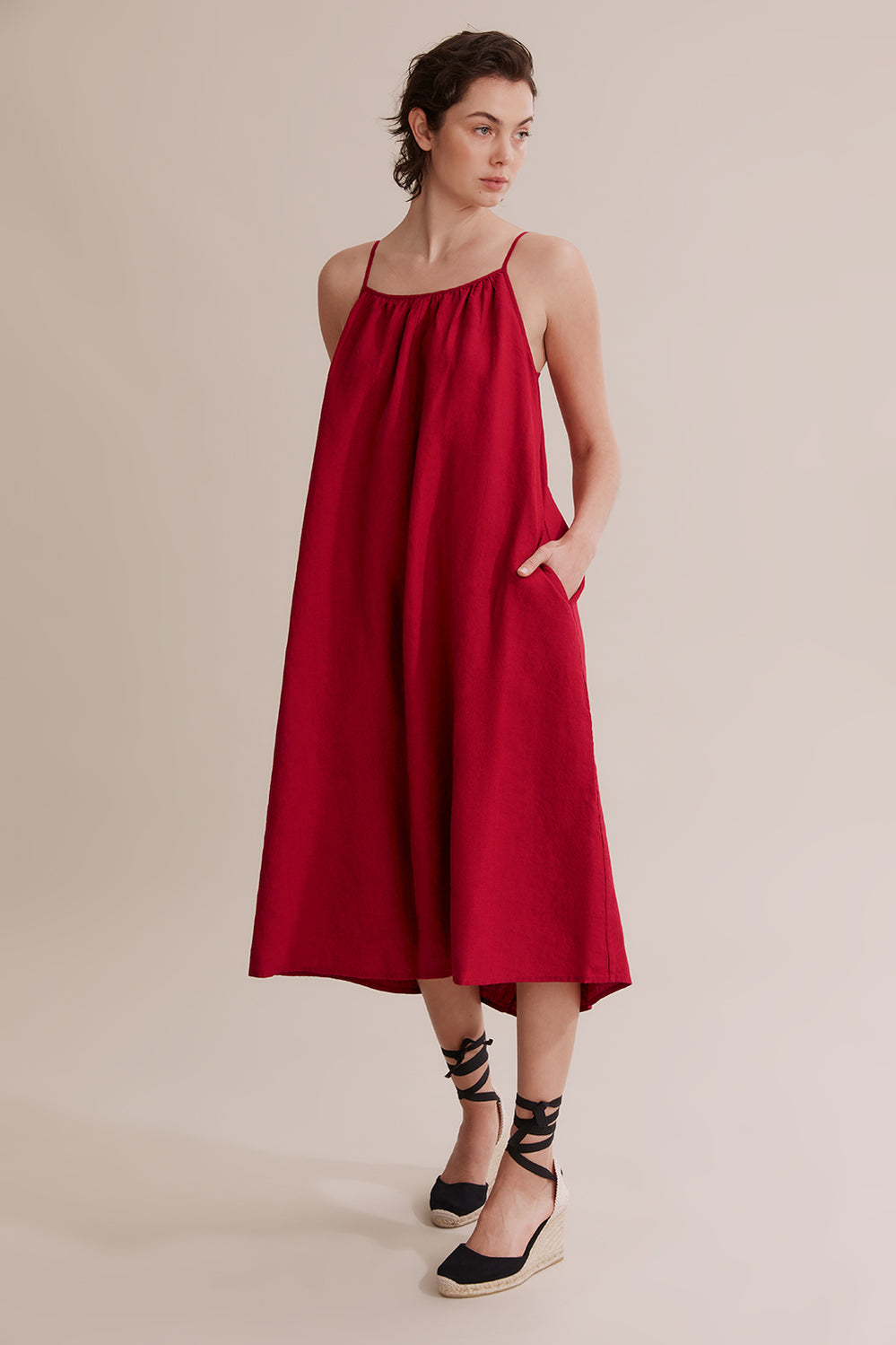 Linen Midi Dress
