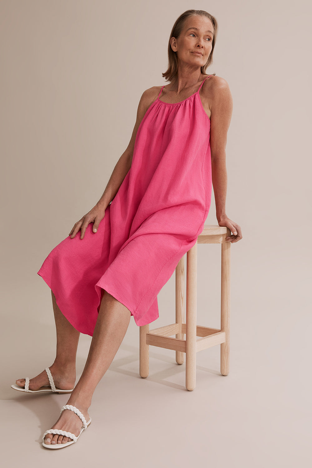 Linen Midi Dress