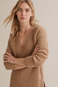 Rib V-Neck Knit