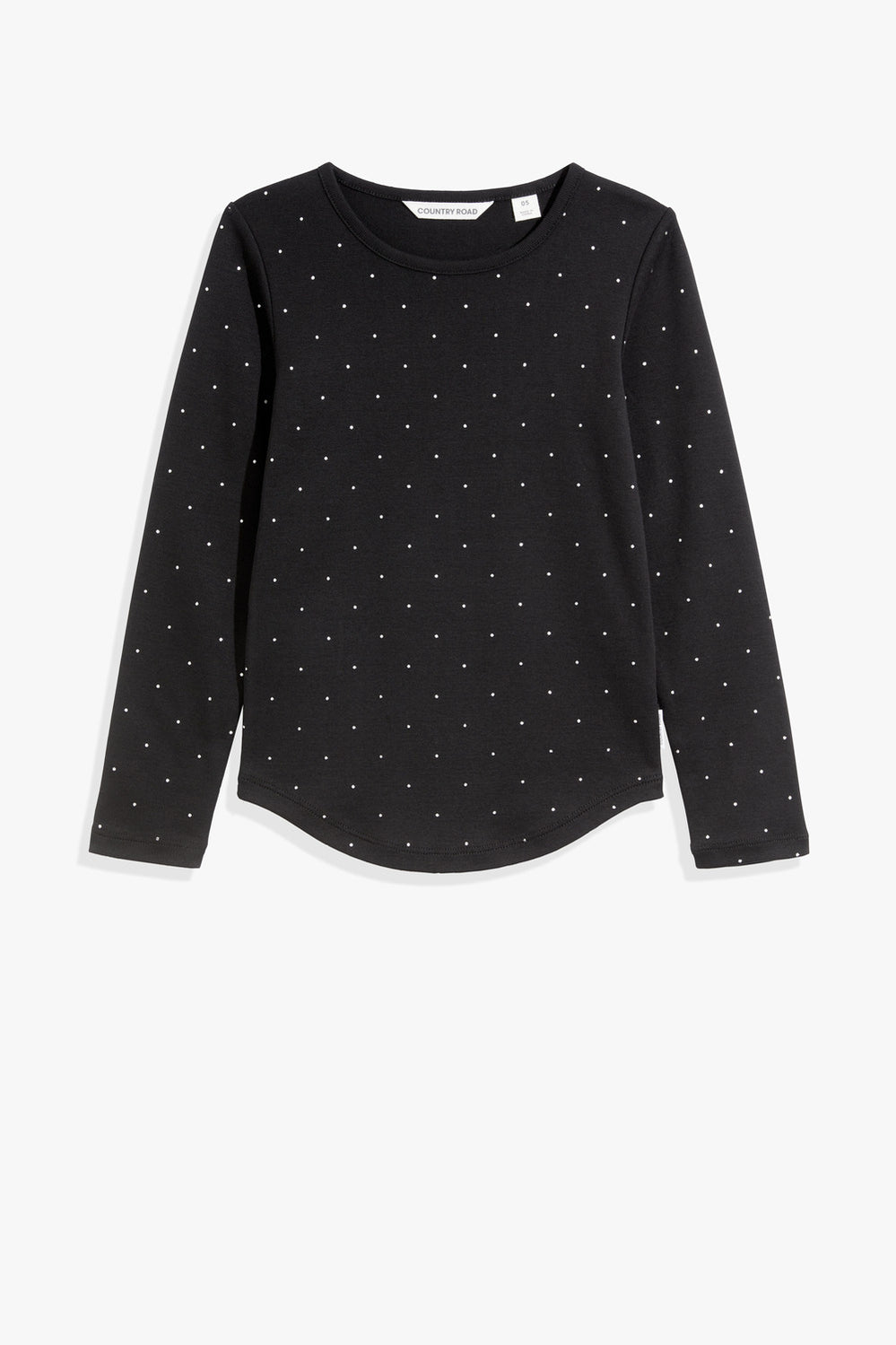 Cotton Pin Dot Rib T-Shirt