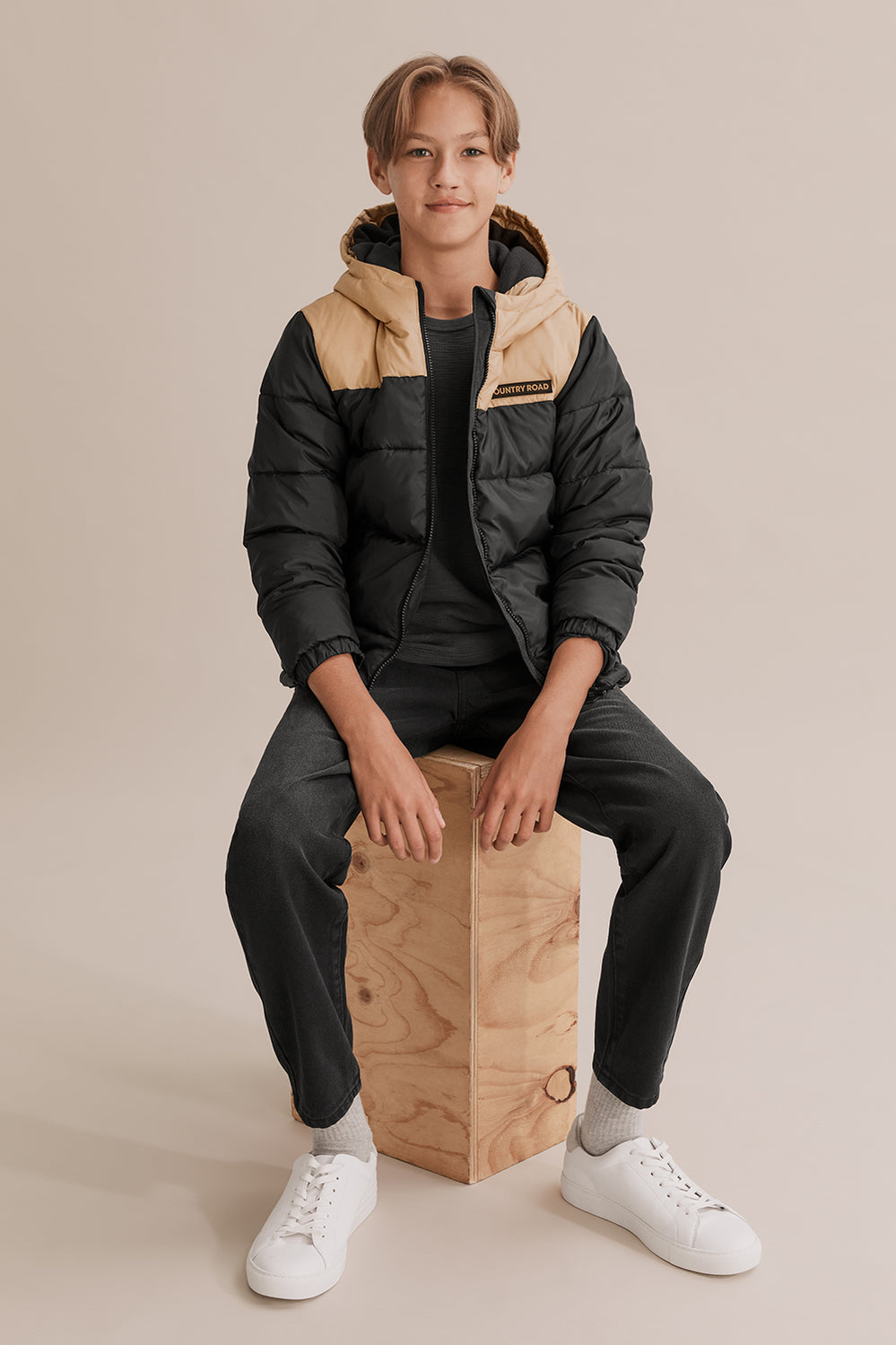 Teen Spliced Puffer Jacket
