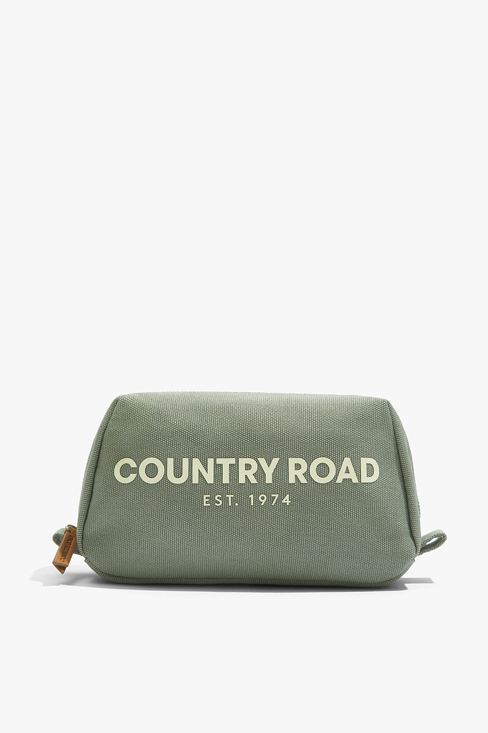Cotton Small Modern Logo Wash Bag