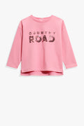 Cotton Logo Sequin T-Shirt