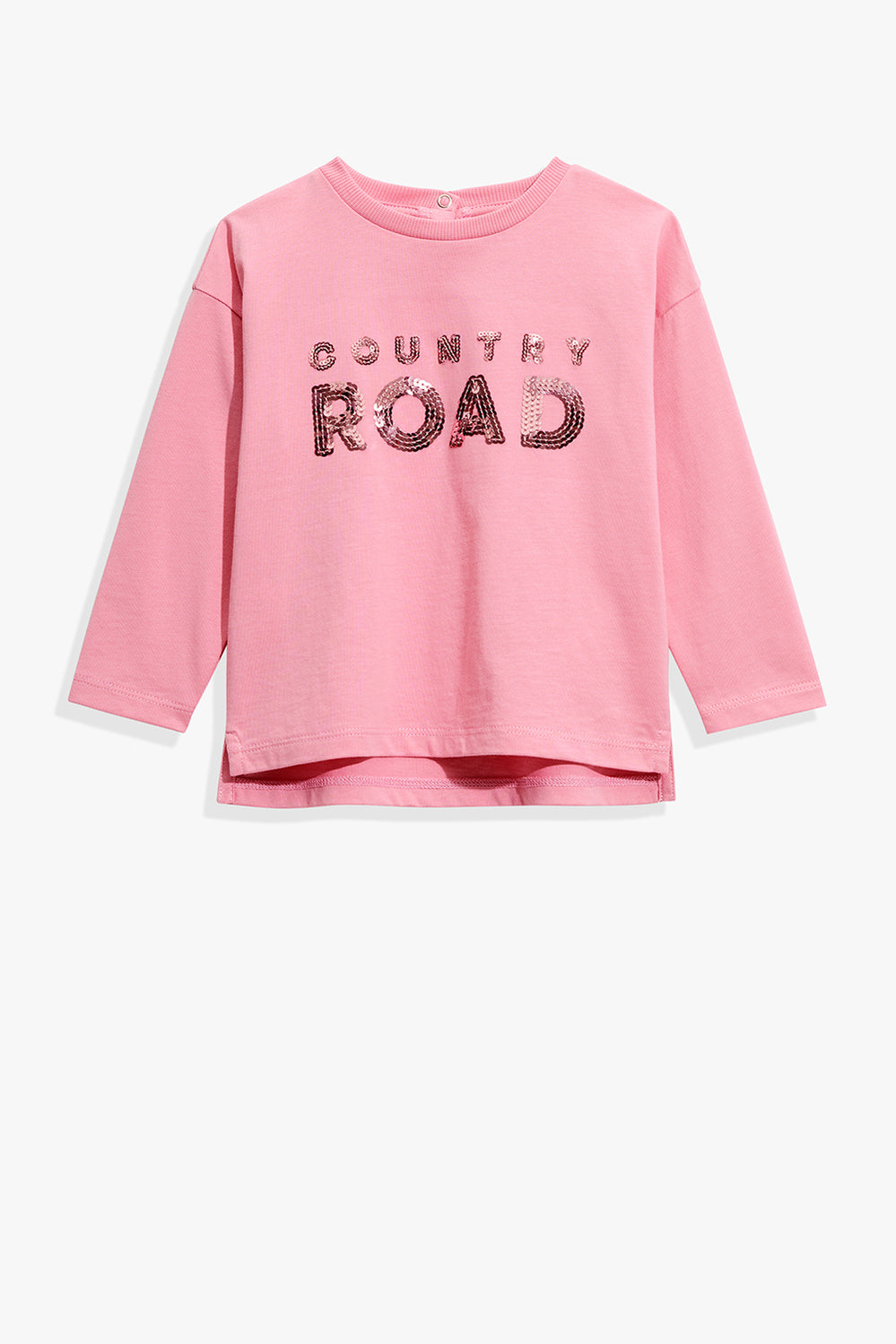 Cotton Logo Sequin T-Shirt
