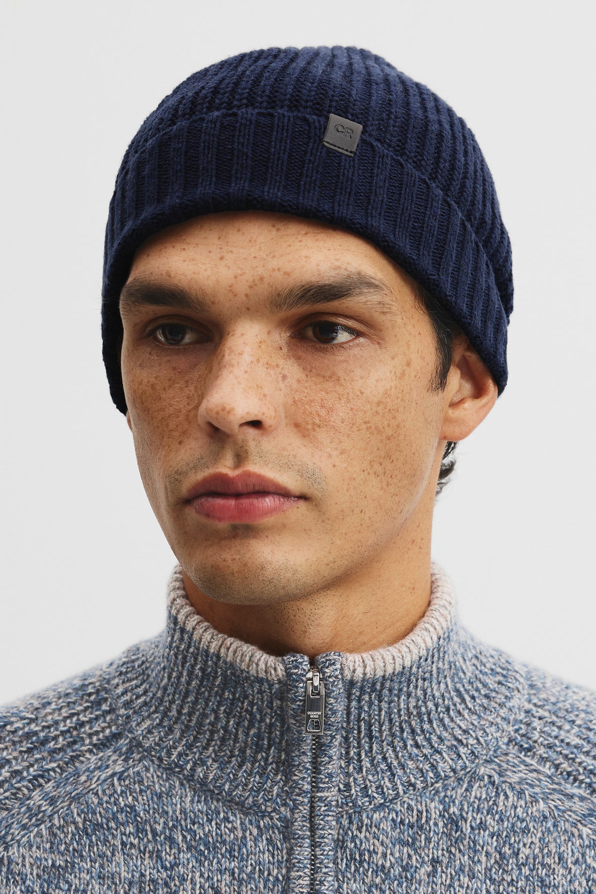Cotton Blend Rib Beanie