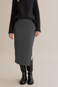 Rib Midi Skirt