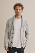 Lambswool Cable Shawl Cardigan