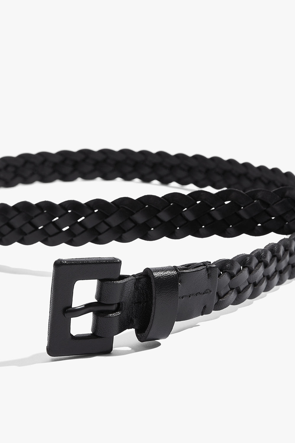 Thin Weave Leather Belt