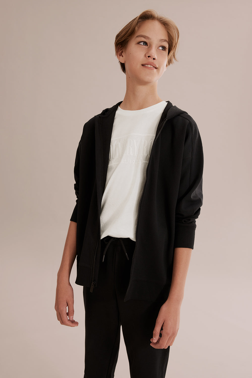 Teen Logo Zip Hooded Sweat