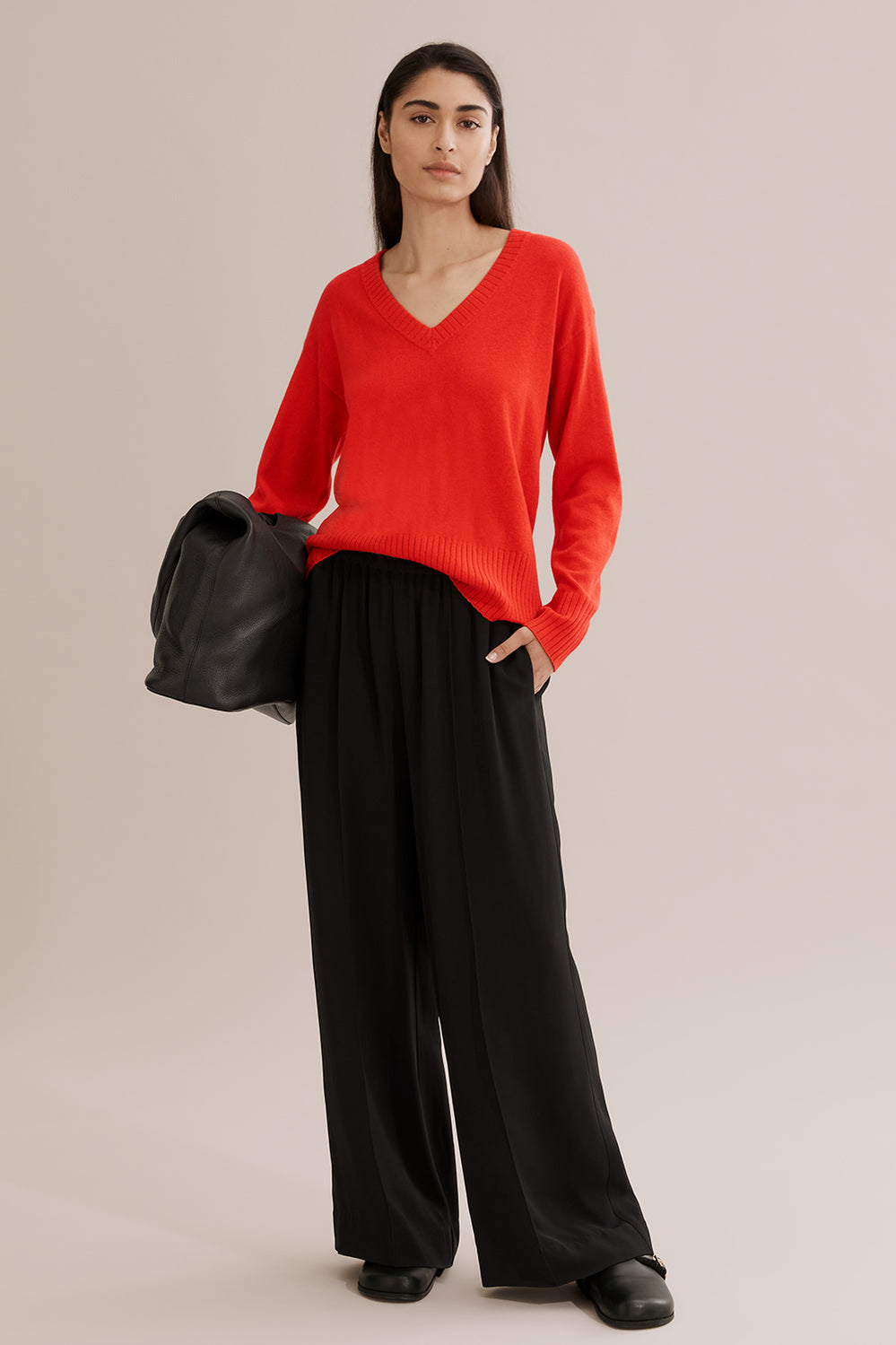 Cotton Wool V-Neck Pullover