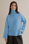 Mock Neck Rib Knit