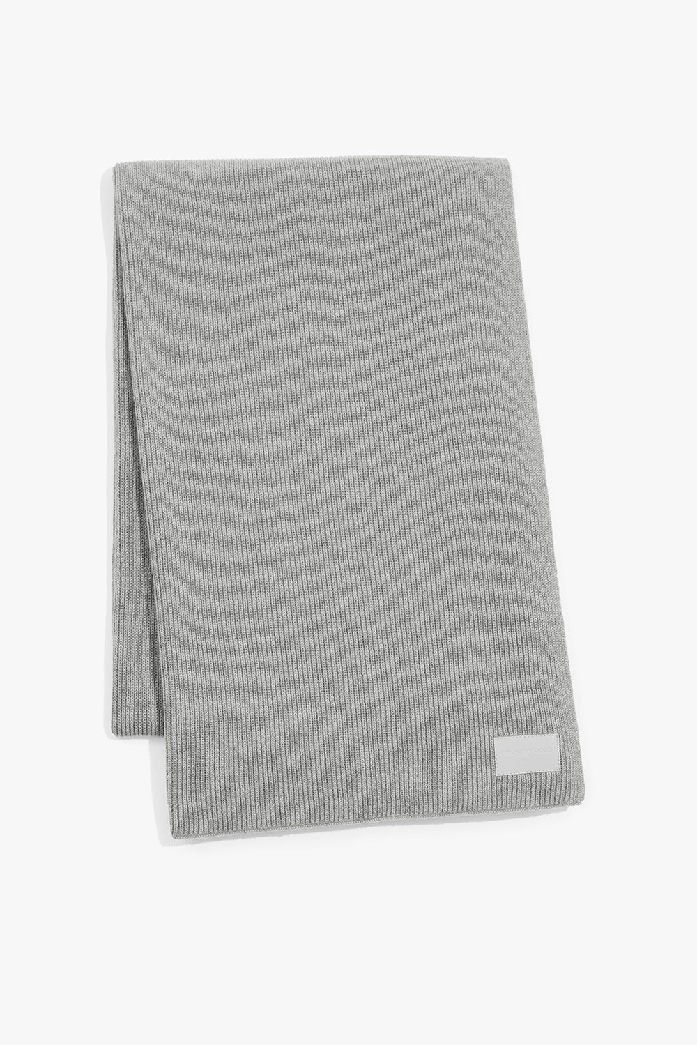Branded Rib Knit Scarf