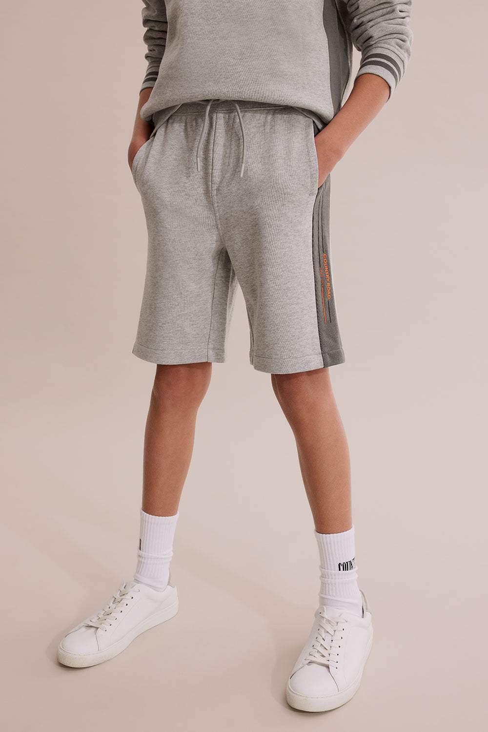 Teen Cotton Panel Sweat Short