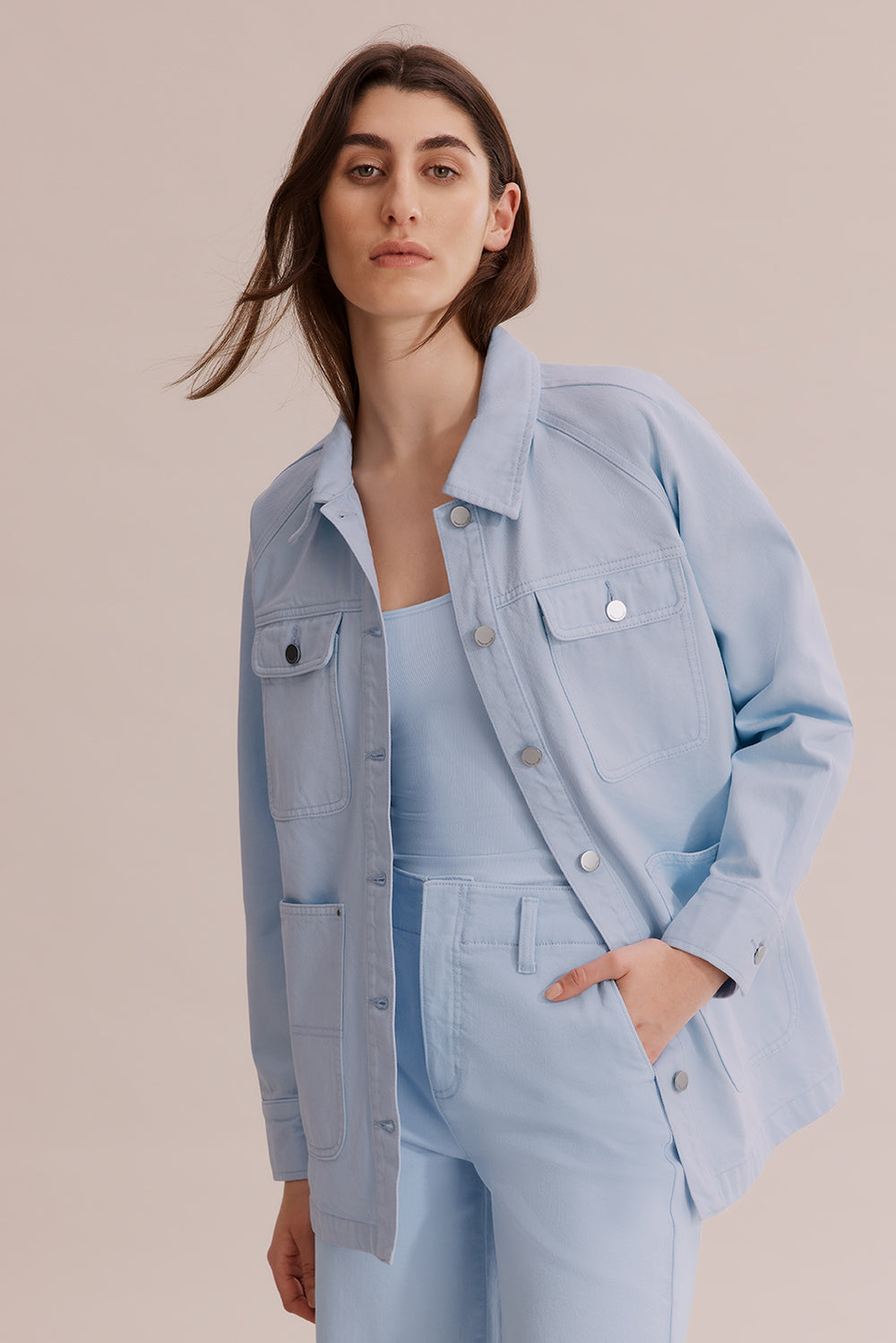 Cotton Patch Pocket Denim Shacket