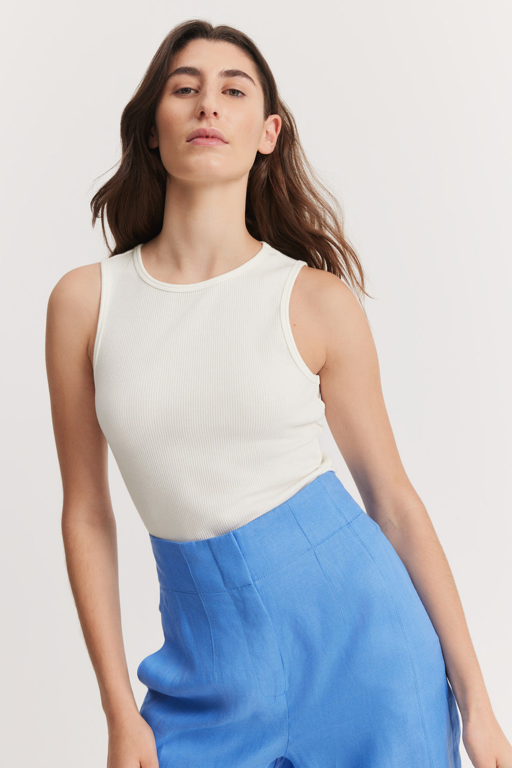 High Neck Rib Tank