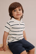 Cotton Stripe Polo Shirt