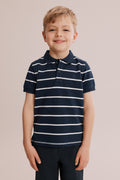 Cotton Stripe Polo Shirt