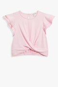 Cotton Frill Wrap T-Shirt