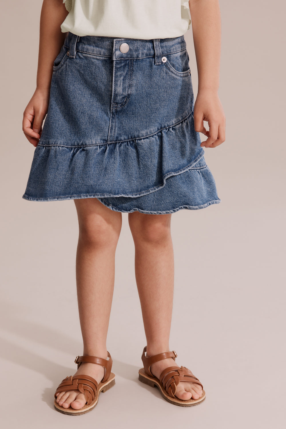Frill Denim Skirt