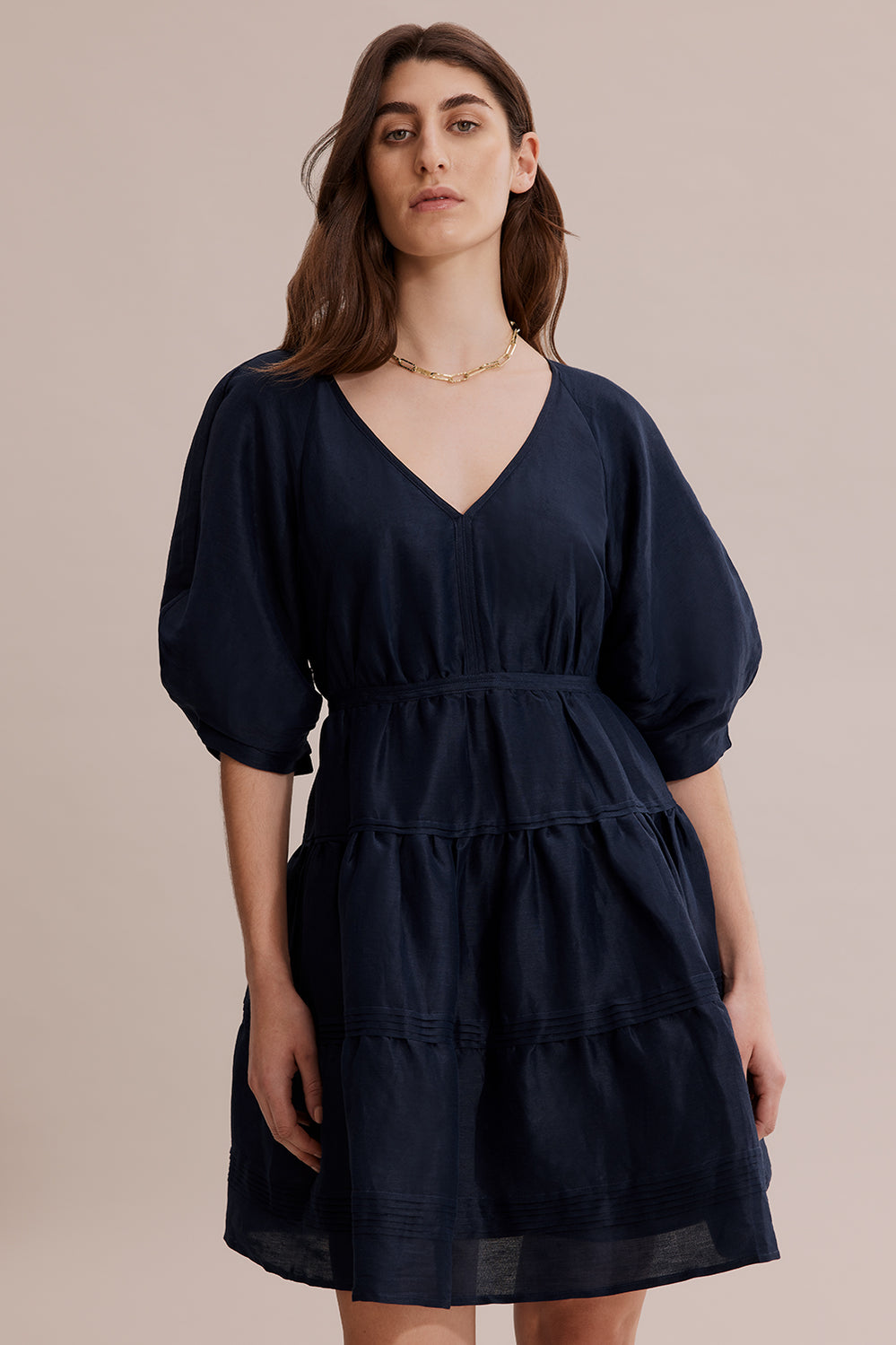 Tuck Detail Mini Dress